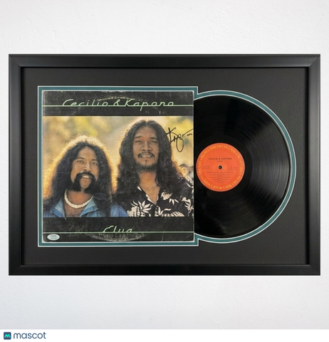 Henry Kapono Signed Elua Custom Framed Vinyl PSA Album Autographed