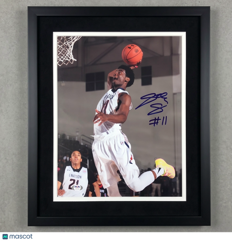 Josh Jackson 1 Nation Signed Basketball 11x14 Custom Framed Photo PSA