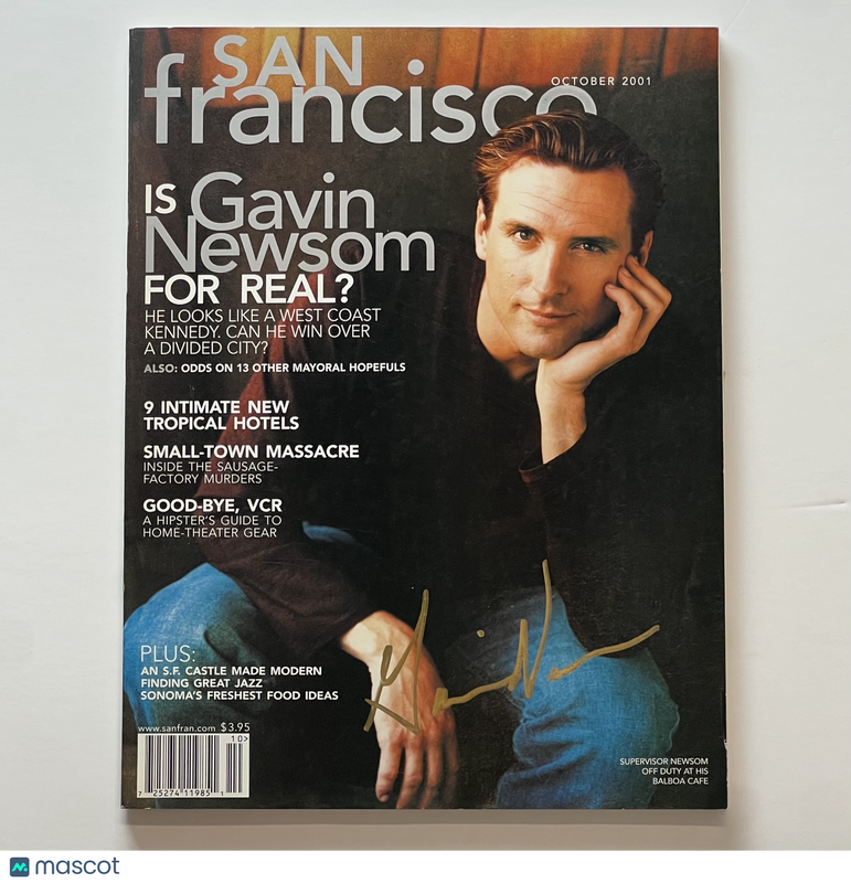 Gavin Newsom Signed 2001 San Francisco Magazine PSA Autographed
