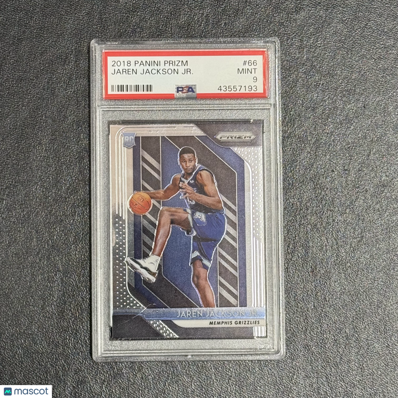 2018 Panini Prizm #66 Jaren Jackson JR. Signed Card PSA 9 Memphis Grizzlies