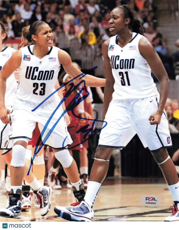 Tina Charles UConn Huskies Signed Basketball 8x10 Photo PSA