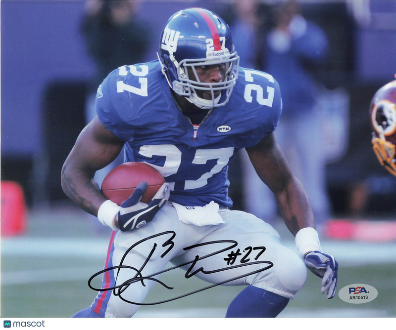 Brandon Jacobs Signed New York Giants Football 8x10 Photo PSA Autographed