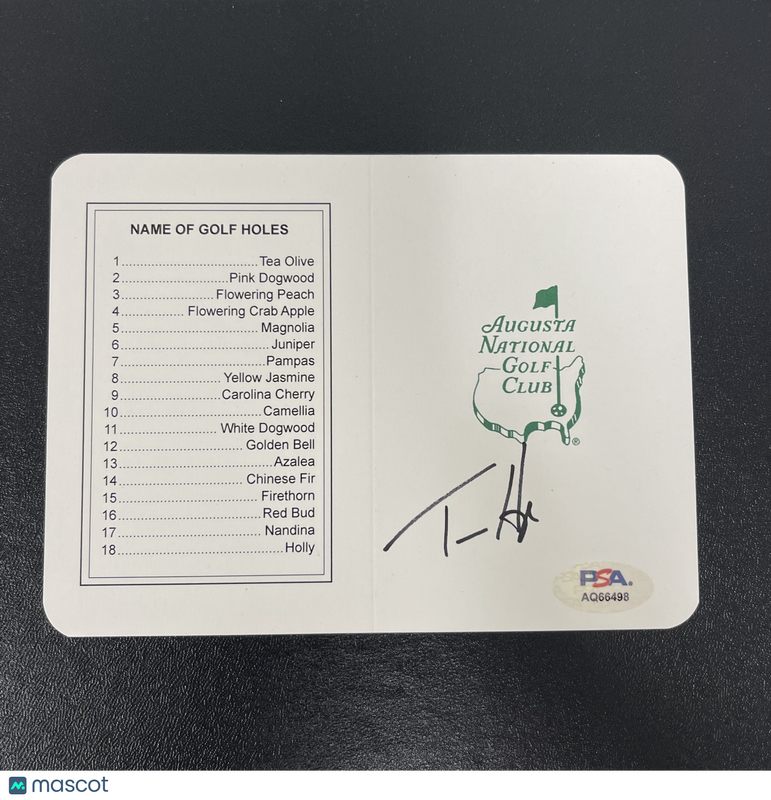 Tom Hoge Signed Masters Golf Scorecards PSA Autographed