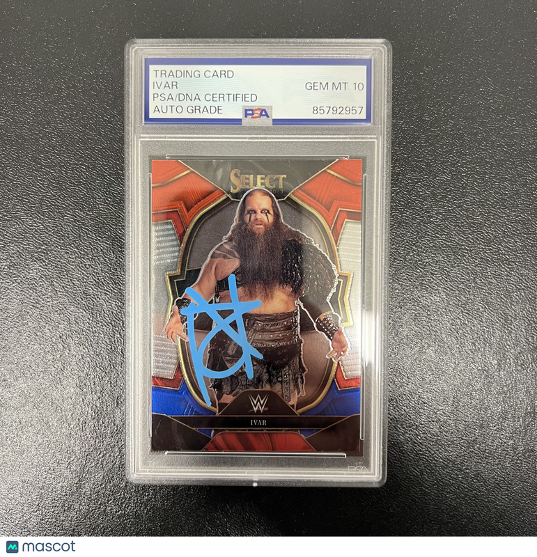2023 Panini Select WWE#62 Ivar Signed Card PSA Auto 10 Autographed