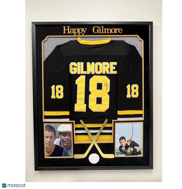 Adam Sandler Custom Framed Signed Happy Gilmore Hockey Jersey PSA Autographed