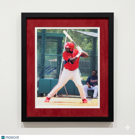 Cornelius Randolph Philadelphia Phillies Signed 11x14 Custom Framed Photo PSA