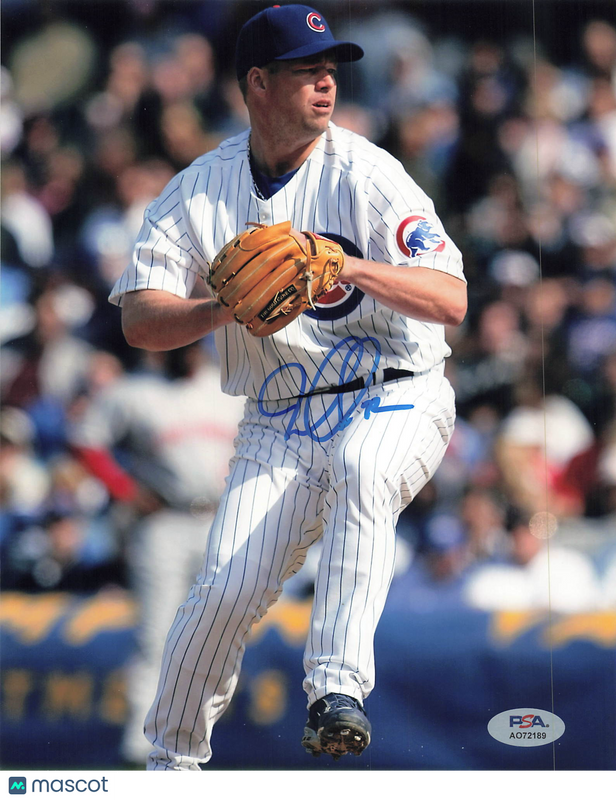 Jon Lieber Chicago Cubs Signed 8x10 Photo PSA