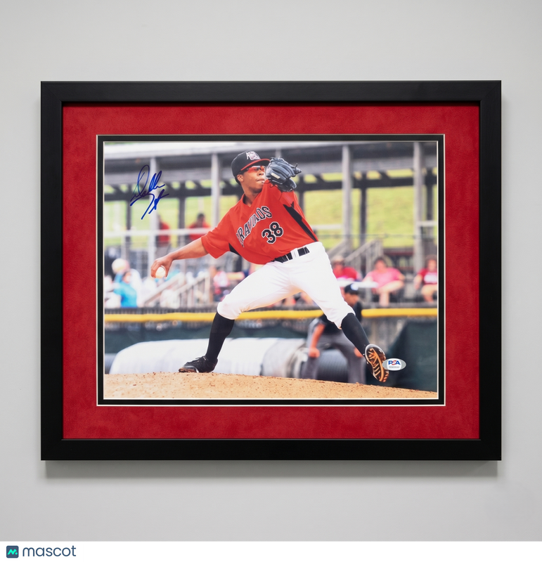 Dillon Tate Baltimore Orioles Signed 11x14 Custom Framed Photo PSA