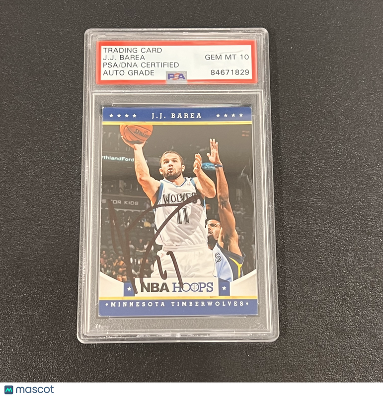 2012 Panini Hoops#122 J.J. Barea Signed Card Auto 10 PSA Slabbed Timberwolves