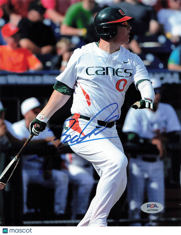 Zack Collins Miami Hurricanes Signed 8x10 Photo PSA