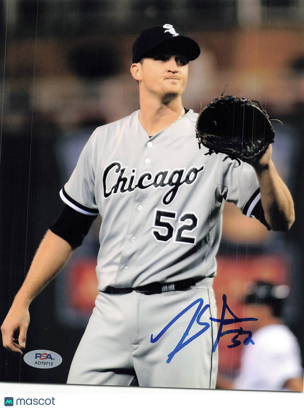 Jake Petricka Chicago White Sox Signed 8x10 Photo PSA