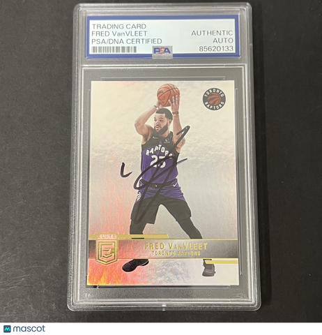 2021-22 Panini Donruss Elite #195 Fred VanVleet signed card PSA