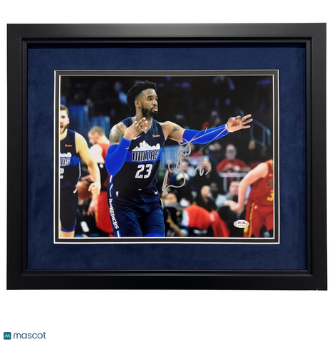 Wesley Matthews Dallas Mavericks Signed Basketball 11x14 Custom Framed Photo PSA