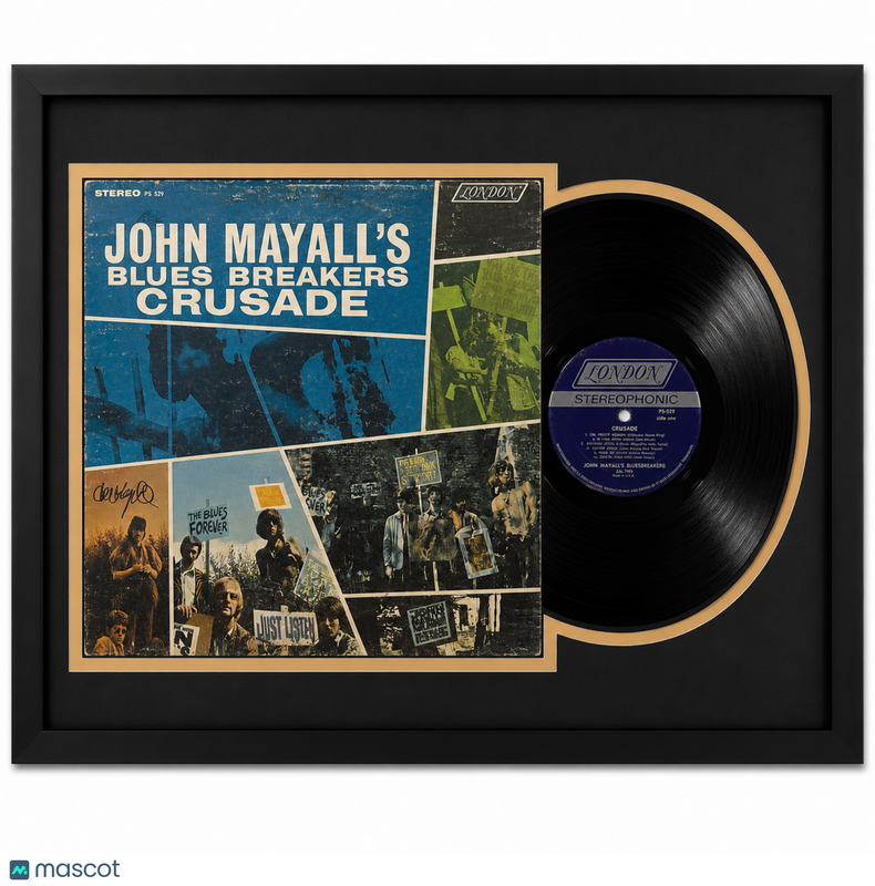 John Mayall Signed  Crusade Customed Framed Vinyl PSA Album Auth