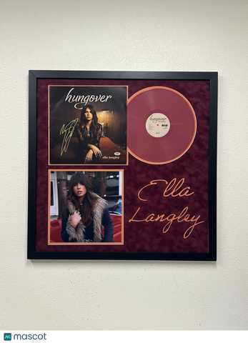 Ella Langley signed Hungover CD Album Framed Display PSA 30x30
