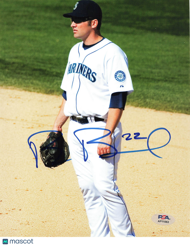 Ben Broussard Seattle Mariners Signed 8x10 Photo PSA