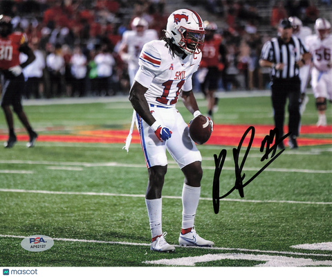Rashee Rice Signed SMU Mustangs Football 8x10 Photo PSA Autographed