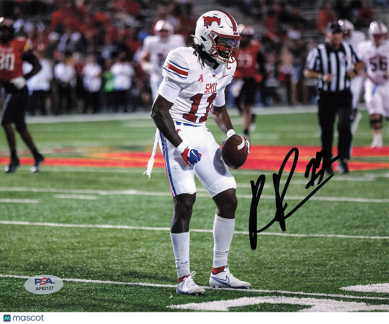 Rashee Rice Signed SMU Mustangs Football 8x10 Photo PSA Autographed