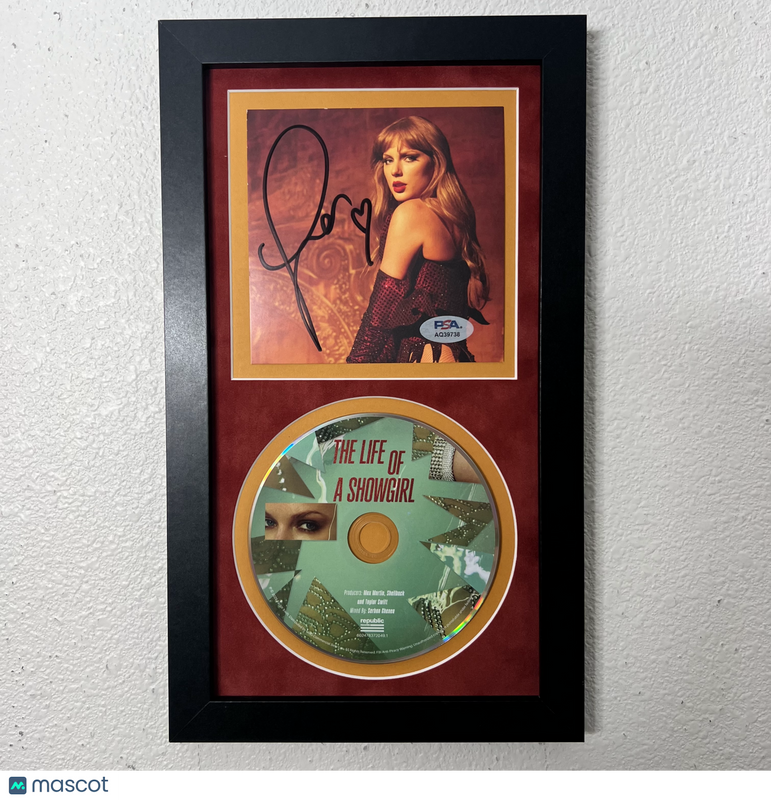 Taylor Swift Signed CD Cover Framed PSA/DNA Autographed The Life of a Showgirl