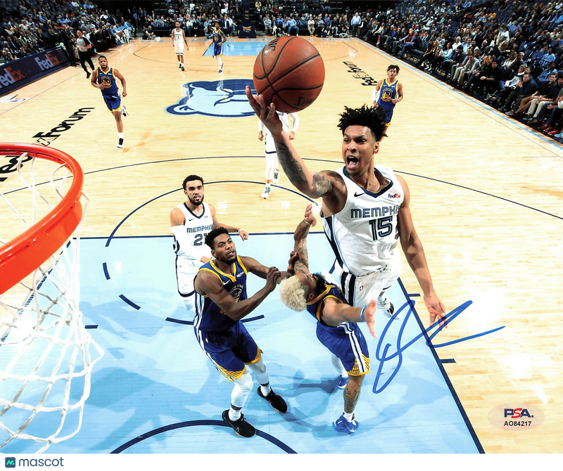 Brandon Clarke Memphis Grizzlies Signed Basketball 8x10 Photo PSA