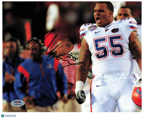 Mike Pouncey Signed Football PSA Autographed