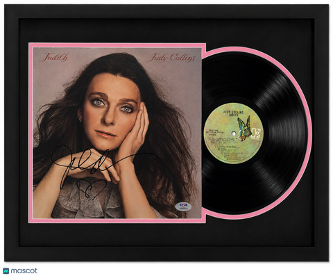 Judy Collins Signed Judith Custom Framed Vinyl Album PSA Auth