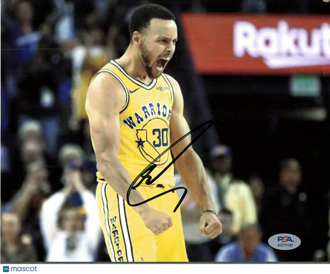 Stephen Curry Signed 8x10 Photo PSA Golden State Warriors