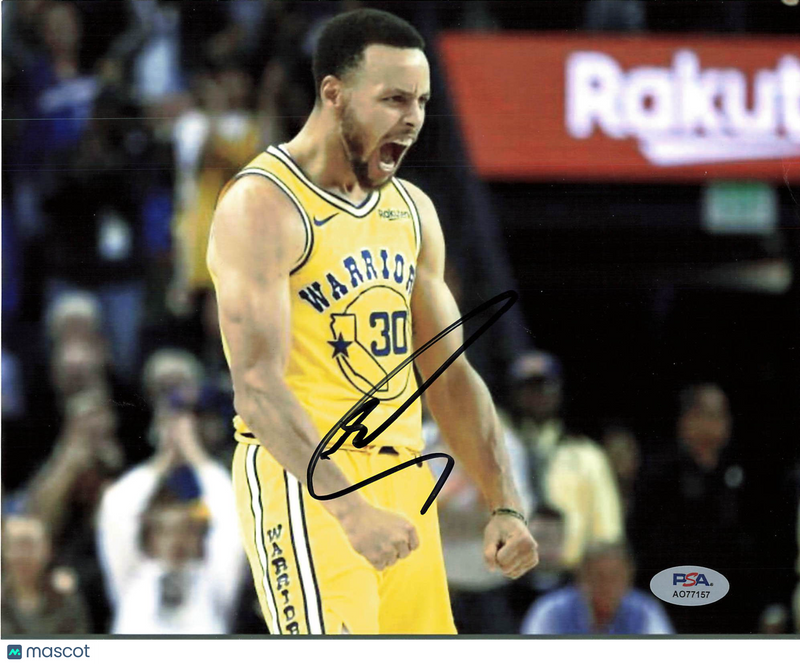 Stephen Curry Signed 8x10 Photo PSA Golden State Warriors