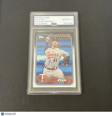 2024 Series One #175 Joe Ryan signed card PSA Auto 10 Twins