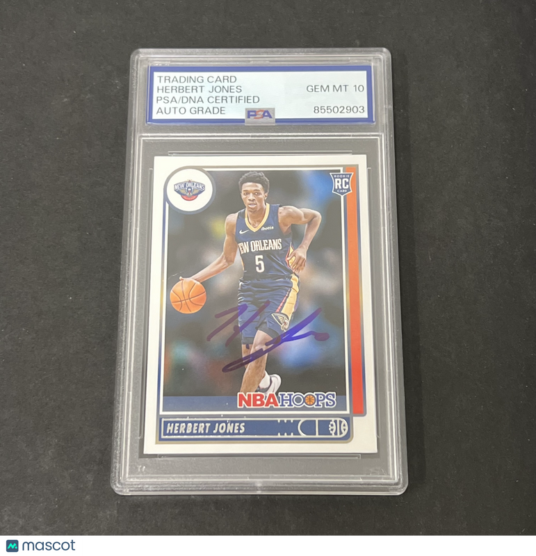 2021-22 Panini NBA Hoops #243 Herbert Jones signed card Auto 10 Pelicans