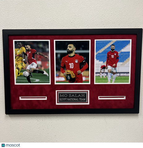 Mo Salah Soccer 3-Photo Custom Display Frame Egypt National Team