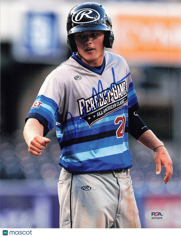 Austin Meadows Perfect Game Signed 8x10 Photo PSA
