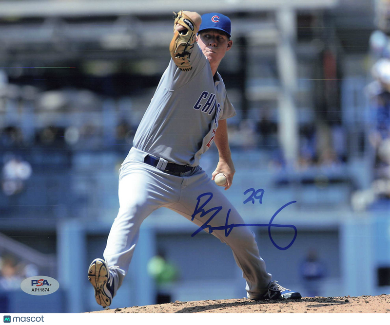 Rob Zastryzny Chicago Cubs Signed 8x10 Photo PSA