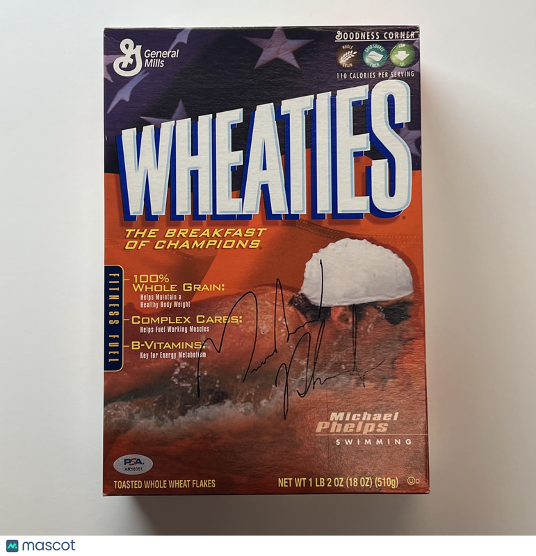 Michael Phelps Team USA Signed USA Swimming 2008 Wheaties Cereal Box PSA Auto