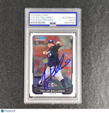 2012 Topps Bowman Chrome#71 Yovani Gallardo Signed Card Auto PSA Slabbed Brewers