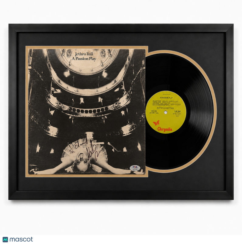 Martin Barre Signed A Passion Play by Jethro Tull Custom Framed Vinyl Album PSA