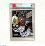 LeBron James Signed Sports Illustrated The Chosen One PSA 7.5 Auto 10 Lakers