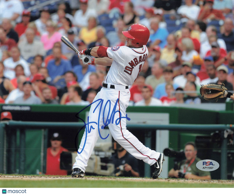 Steven Lombardozzi Jr. Washington Nationals Signed 8x10 Photo PSA