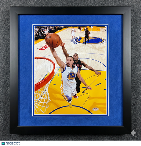 Stephen Curry Golden State Warriors Signed 11x14 Custom Framed Photo PSA