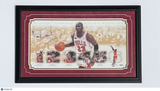 Michael Jordan Signed Upper Deck 6x Finals MVP Framed Print Chicago Bulls 19x31