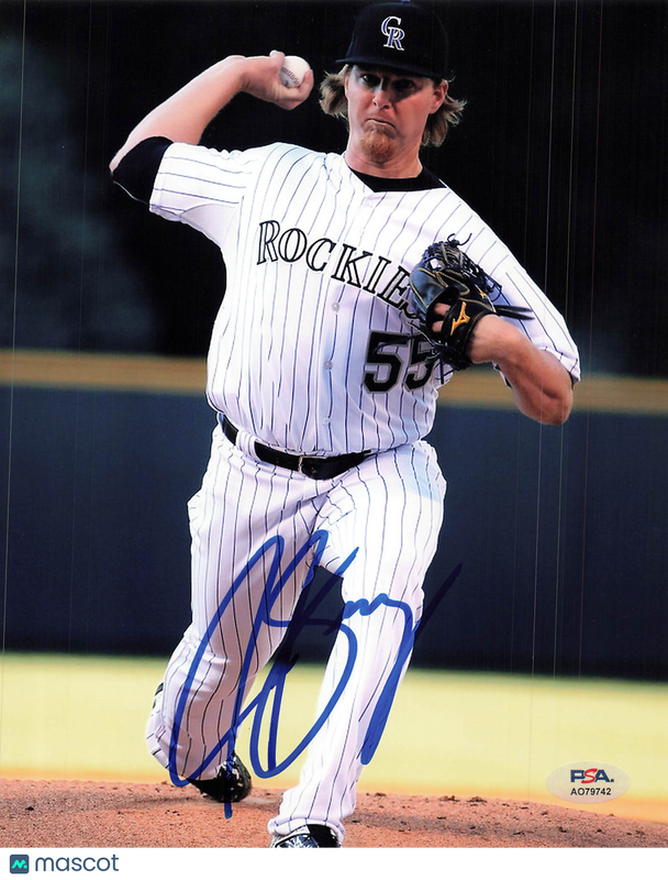Jon Gray Colorado Rockies Signed 8x10 Photo PSA