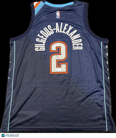 Shai Gilgeous-Alexander Signed Jersey PSA Oklahoma City Thunder Autographed