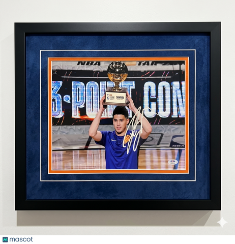 Devin Booker Phoenix Suns Signed Basketball 11x14 Custom Framed Photo PSA