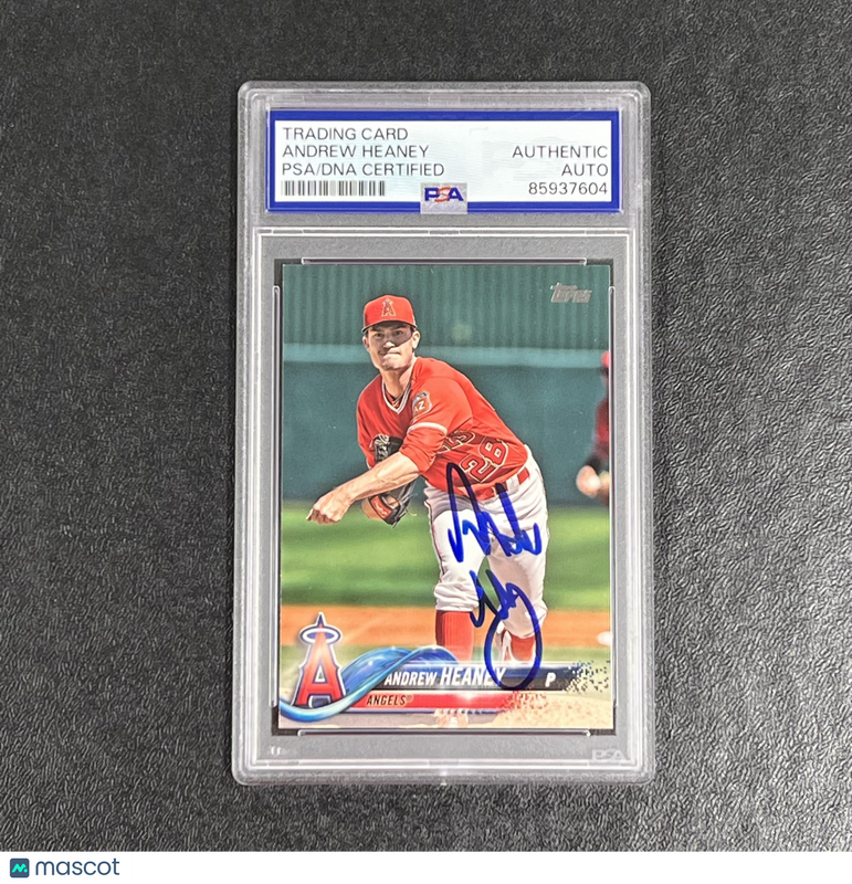 2018 Topps #491 Andrew Heaney S Signed Card Auto PSA Slabbed  Angels