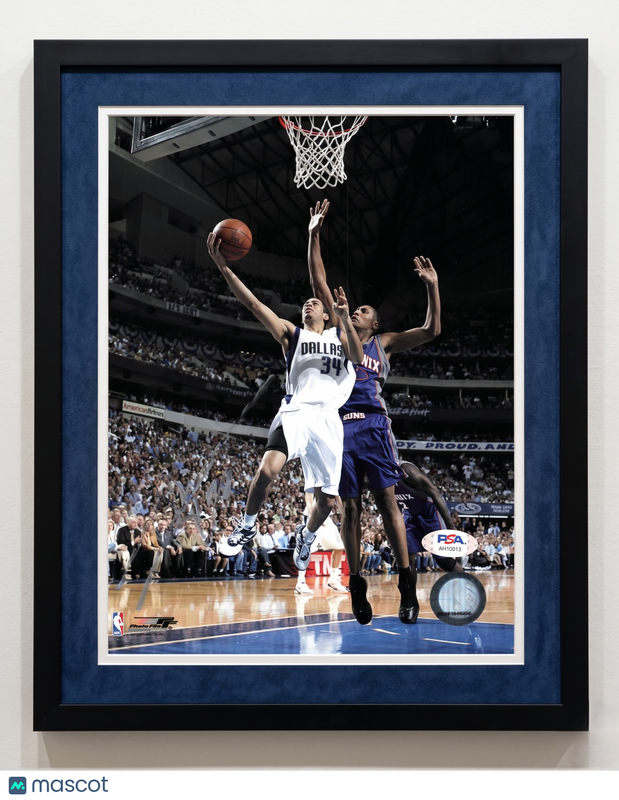 Devin Harris Dallas Mavericks Signed Basketball 8x10 Custom Framed Photo PSA