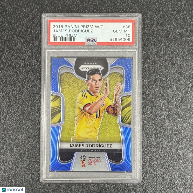 2018 Panini Prizm World Cup #38 58/199 James Rodriguez PSA 10 Slabbed Colombia