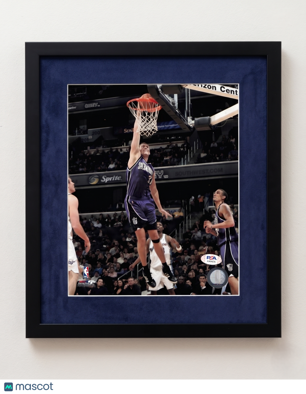 Spencer Hawes Sacramento Kings Signed Basketball 8x10 Custom Framed Photo PSA