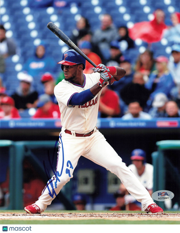 Odubel Herrera Philadelphia Phillies Signed 8x10 Photo PSA