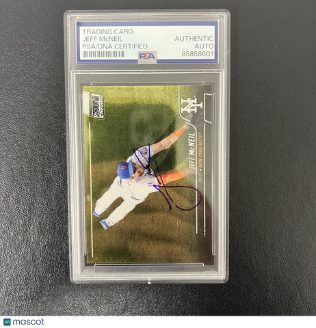 2022 Topps Stadium Club Chrome#351 Jeff McNeil Signed Card PSA New York Mets