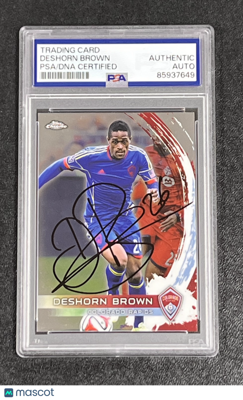 2014 Topps Chrome #56 Deshorn Brown Signed Card Auto PSA Slabbed Colorado Rapids